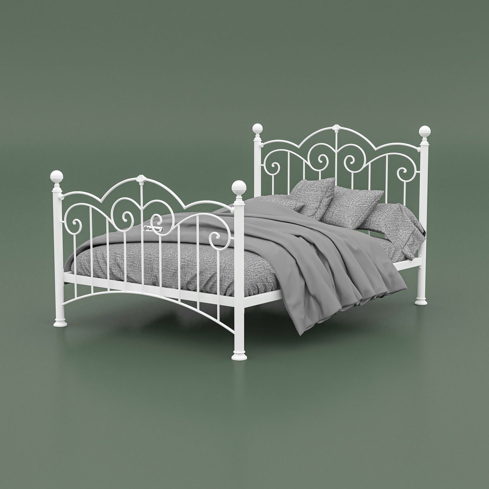 MetalCraft Traditional Spanish Design Iron Bed - Furnishiaa -  -